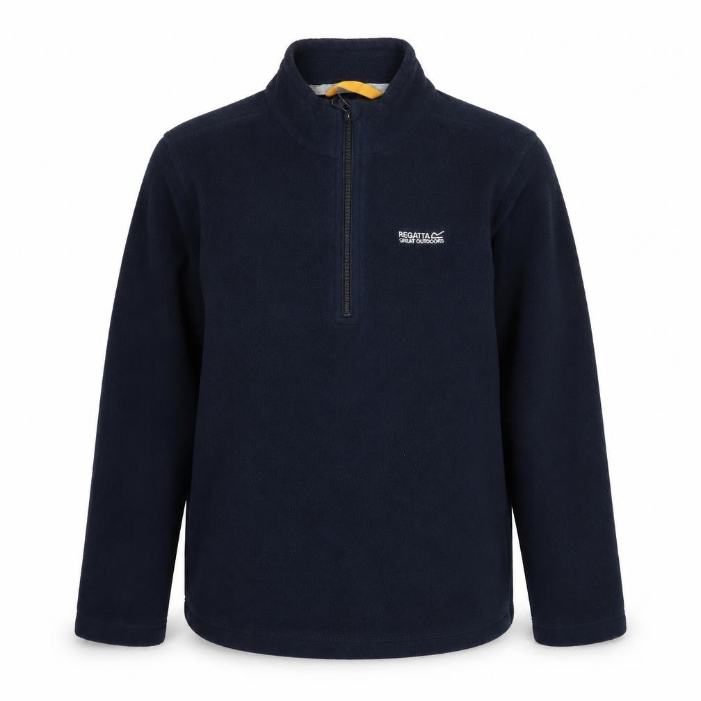 Front view of Regatta boys’ blue fleece pullover sweatshirt, size 13