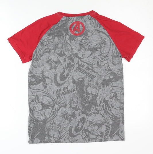 Marvel Boys Iron Man T-Shirt 11-12 Years Grey Red Sequin