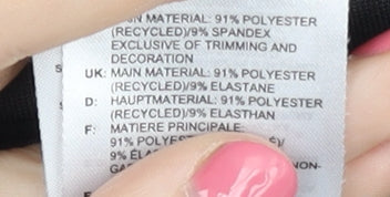 Adidas Girls' Black Camouflage Cropped T-Shirt 11-12