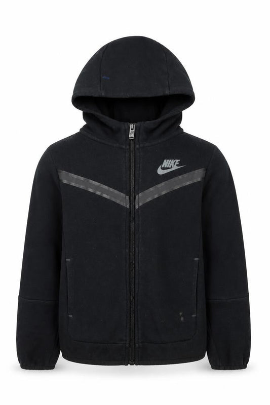 Nike Boys Black Full Zip Hoodie 6-7 Years Fleece