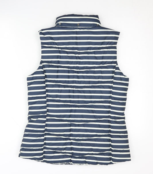 Weird Fish Women's Blue Striped Waistcoat Size 10