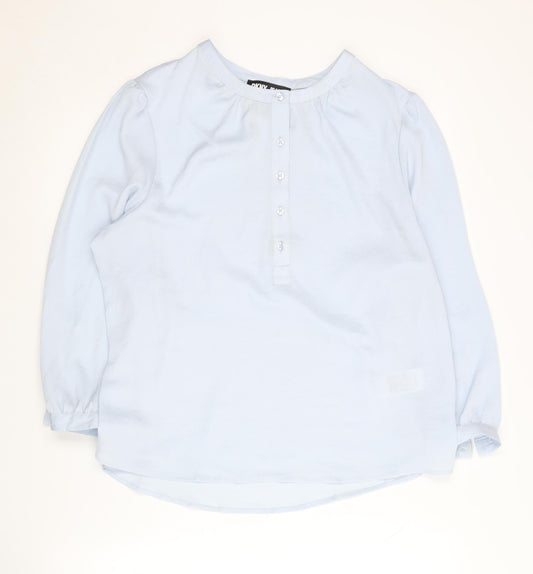 DKNY Jeans Women's Blue Blouse, L, Casual Chic