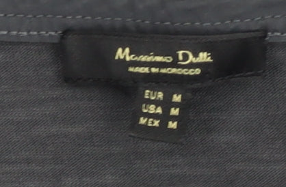 Massimo Dutti Women's Black Henley T-Shirt Size 12