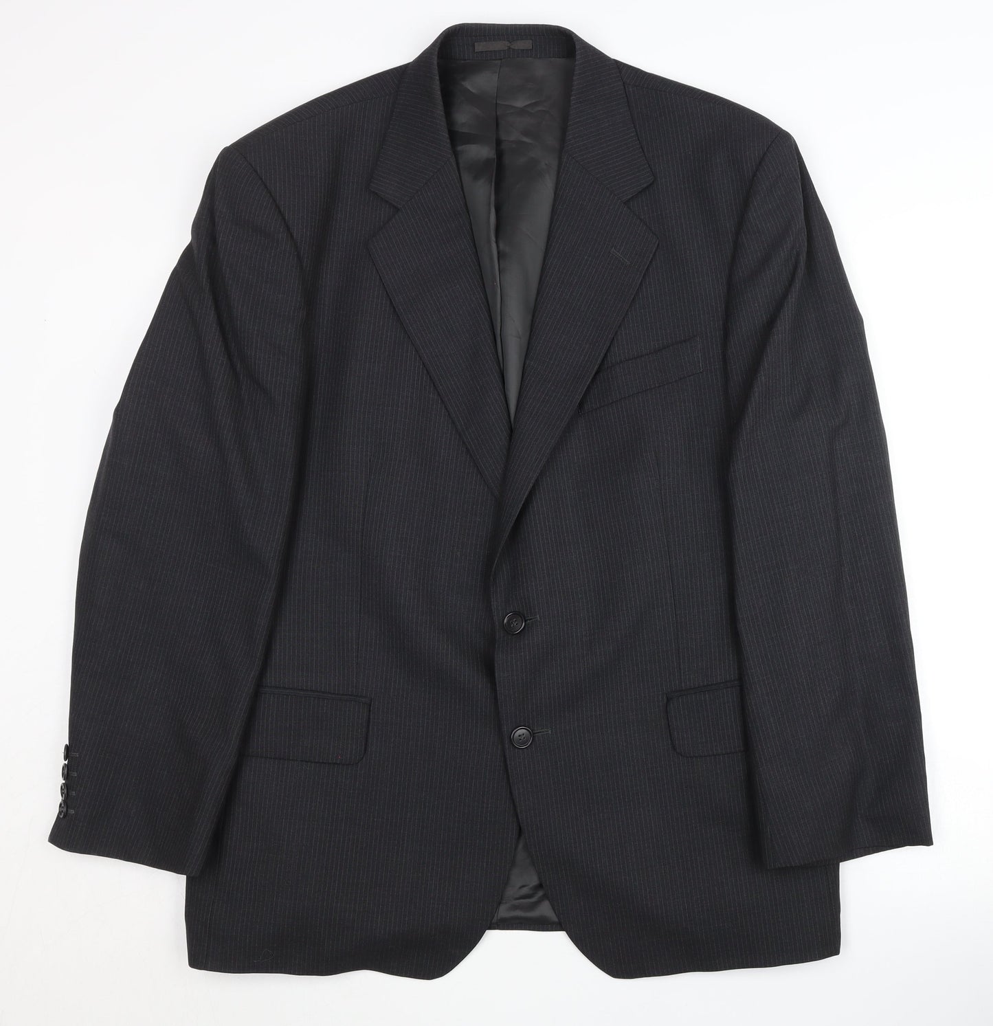 Magee Men's Black Striped Blazer, Size 44S, Business Jacket