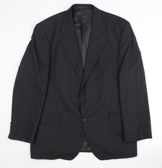 Magee Men's Black Striped Blazer, Size 44S, Business Jacket