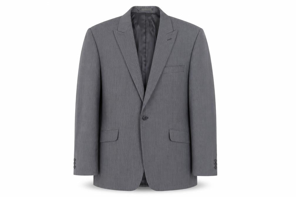 Mens 44 Chest Regular Jeff Banks Grey Two-Button Blazer