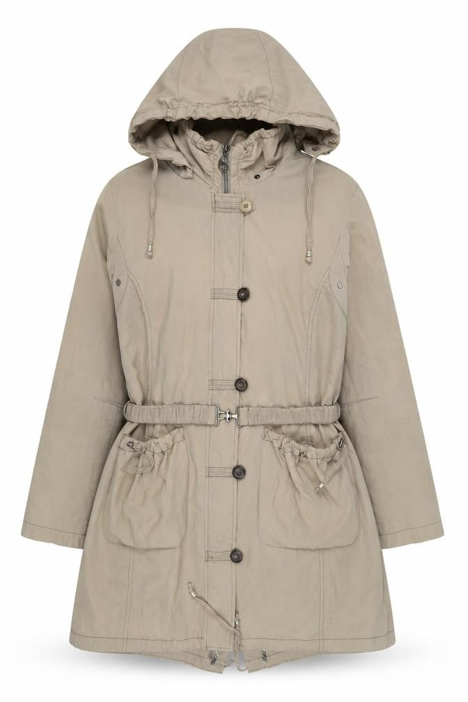 EasyComfort Women's Beige Parka Coat Size 14