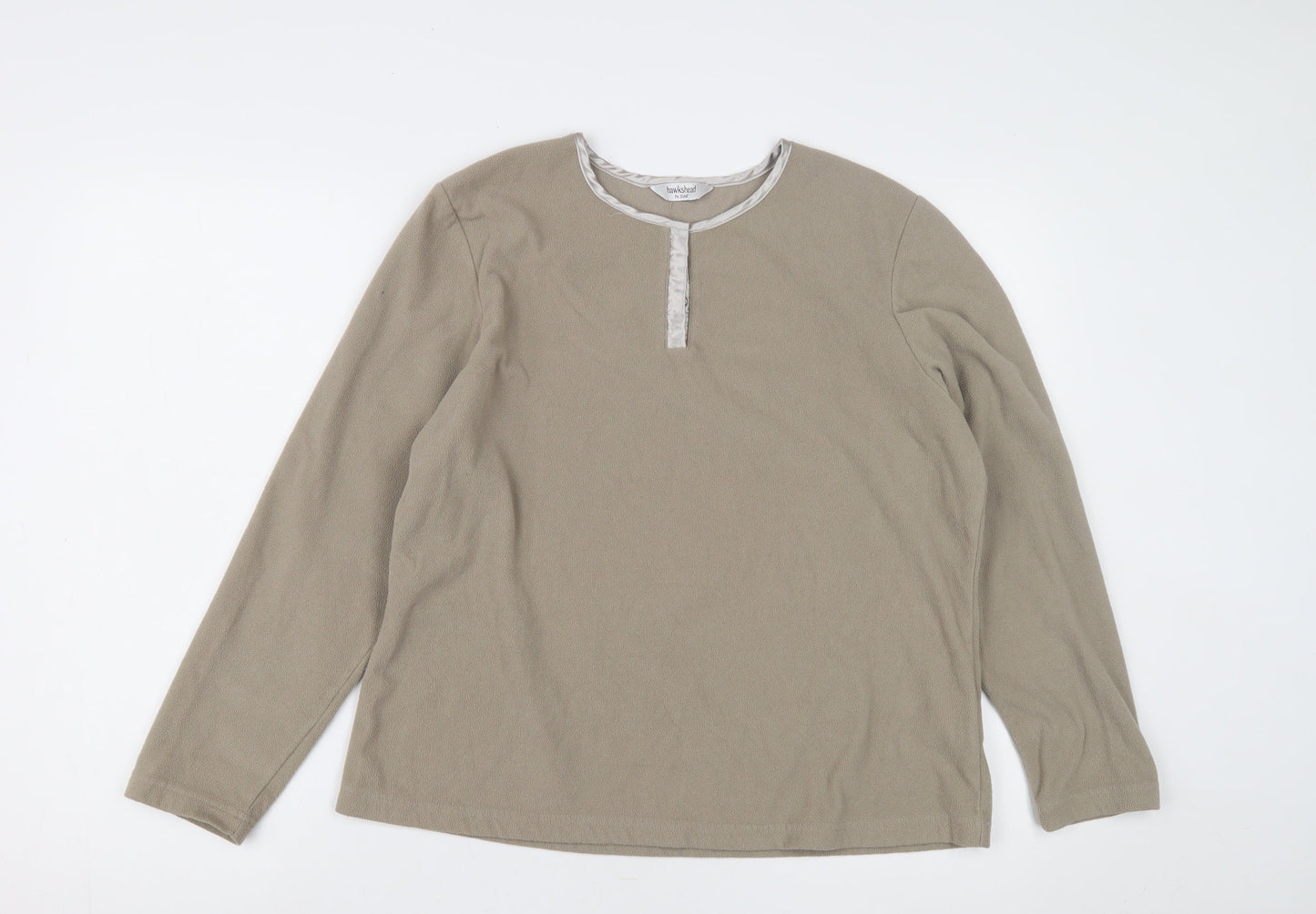 Hawkshead Women’s Beige Long Sleeve Nightshirt Size 14