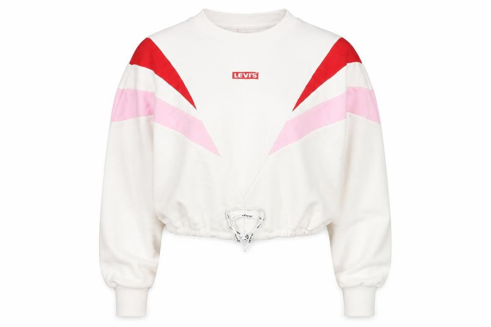 Womens UK XS Regular Levi's White Pullover Sweatshirt