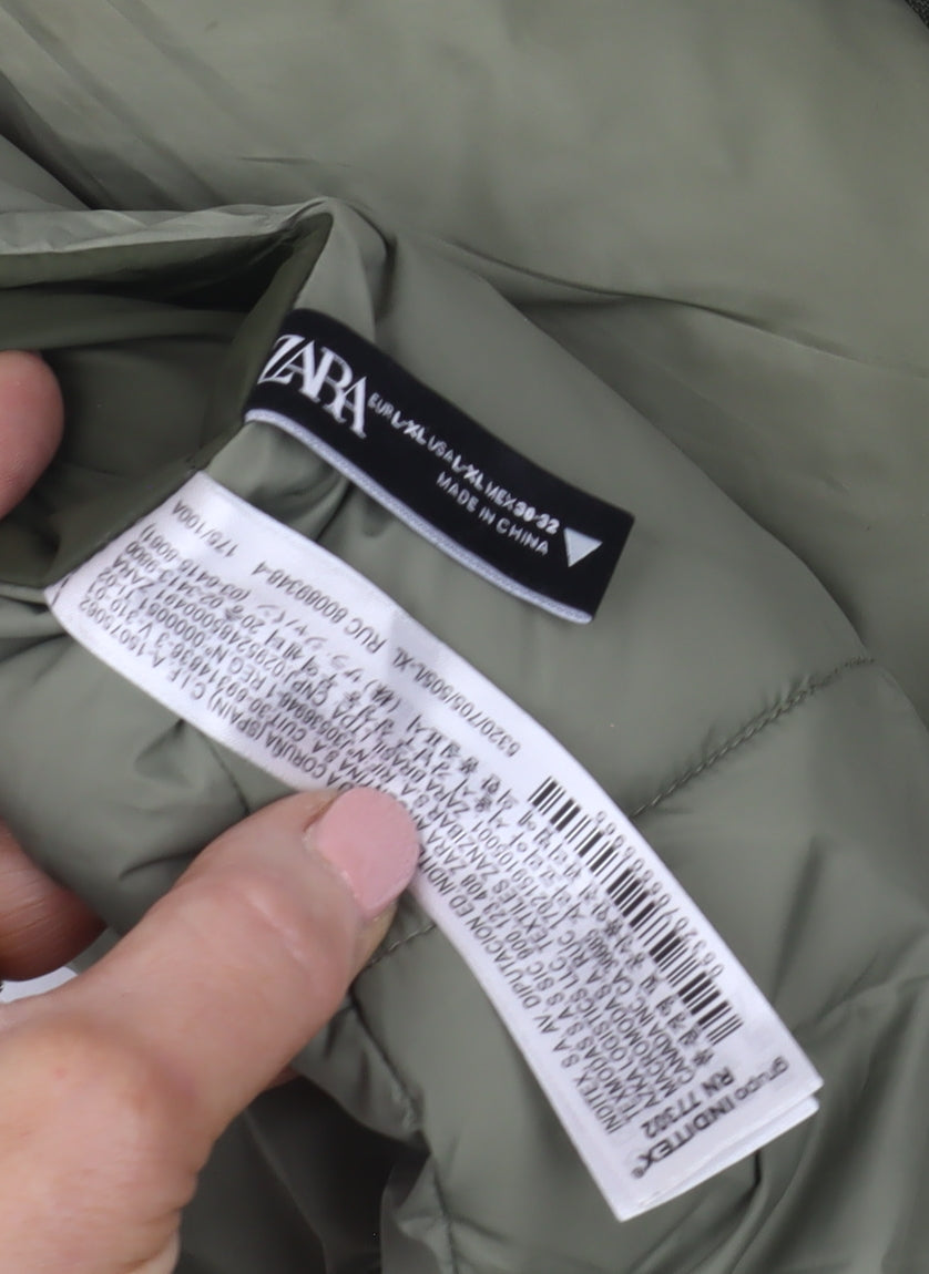 Zara Green XL Unisex Puffer Waistcoat