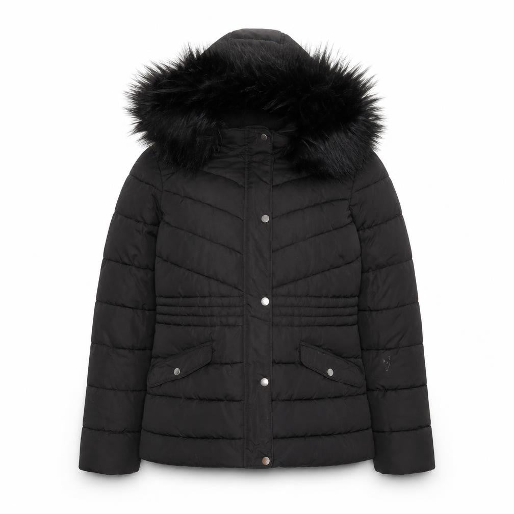 New Look Women's Black Puffer Jacket Size 12
