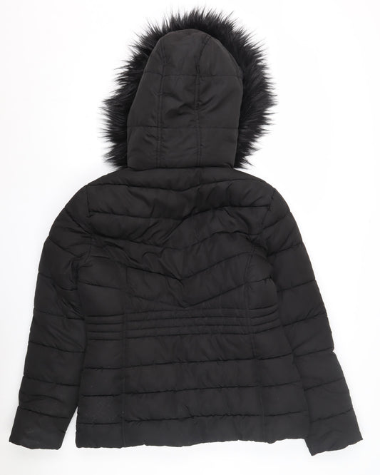 New Look Women's Black Puffer Jacket Size 12