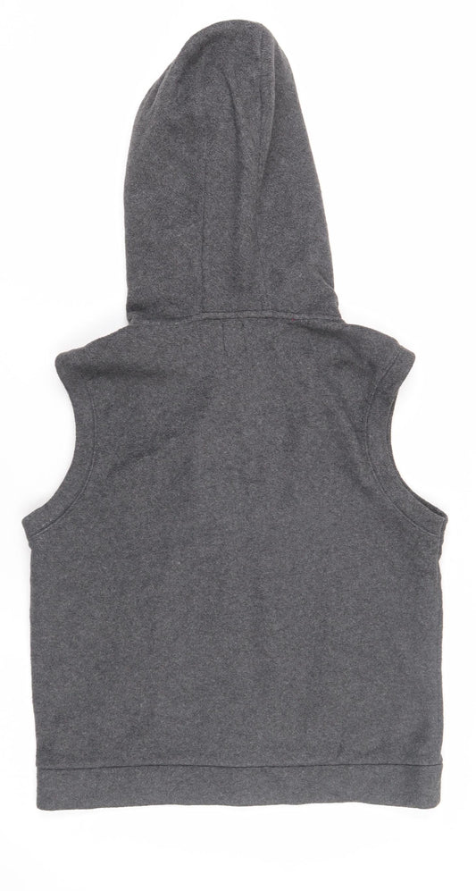 GAP Women's Grey Sleeveless Hooded Waistcoat Size M