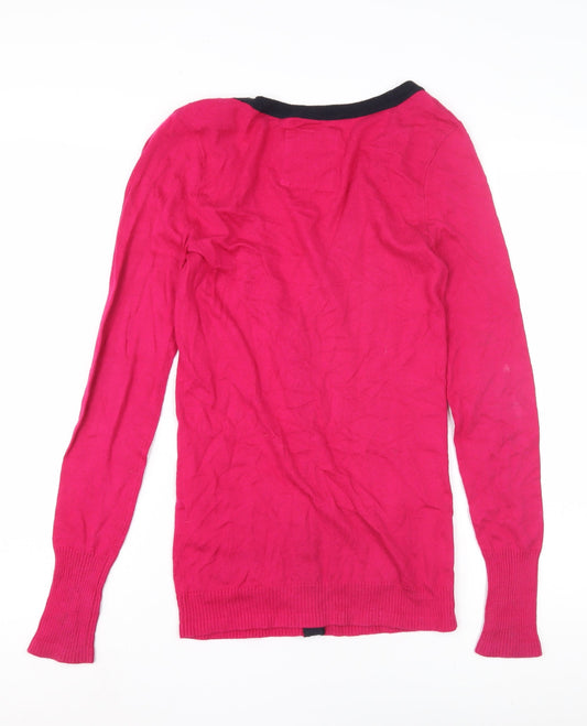 Hollister Women's Pink Cardigan - Size S