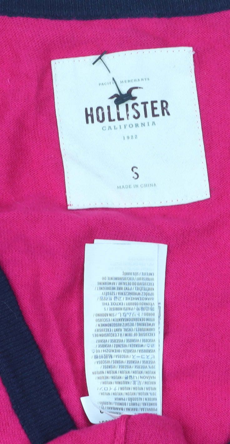 Hollister Women's Pink Cardigan - Size S