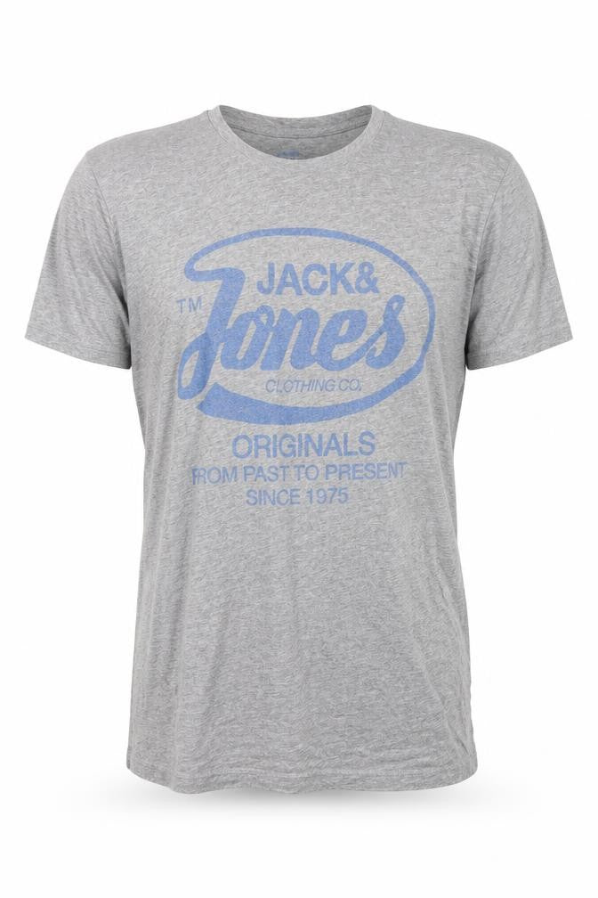 Mens UK Size S JACK & JONES Grey  Cotton T-Shirt