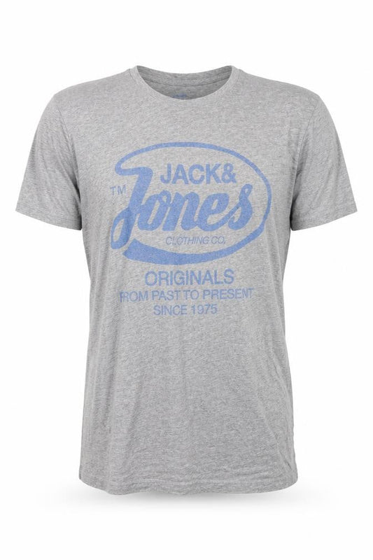 Mens UK Size S JACK & JONES Grey  Cotton T-Shirt