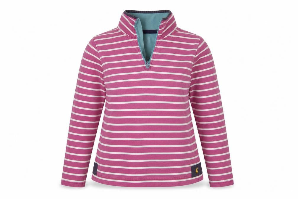 Womens UK M Regular Joules Originals Pink Full Zip Sweatshirt