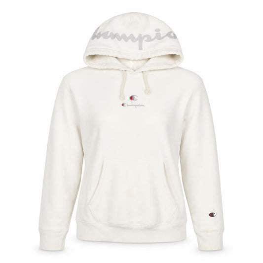 Womens UK XS Regular Champion White Pullover Hoodie