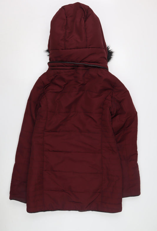 Brave Soul Women's Red Puffer Jacket Size 10