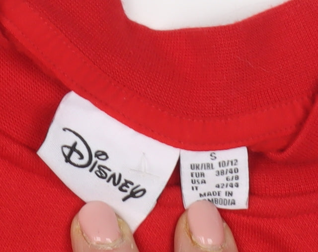 Disney Women's Red Mickey Sweatshirt Size 10 - Cartoon Pullover