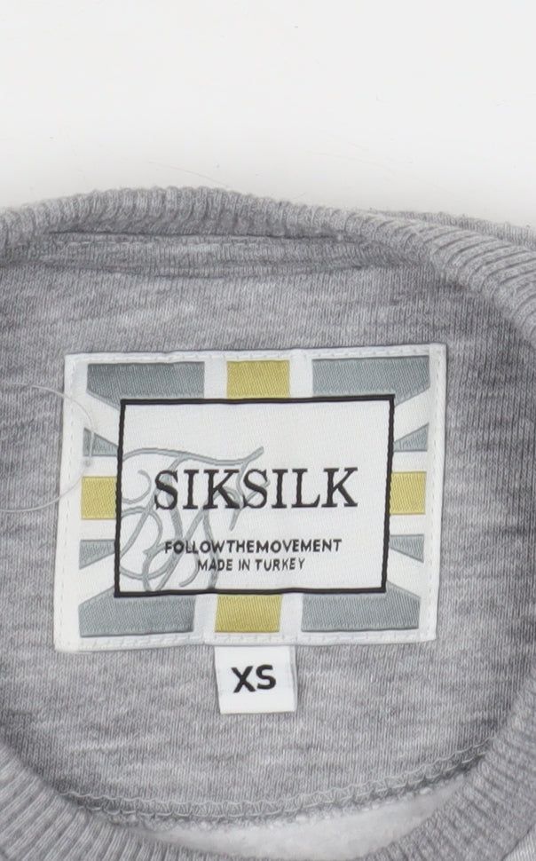 SikSilk Men's Grey Pullover Sweatshirt XS