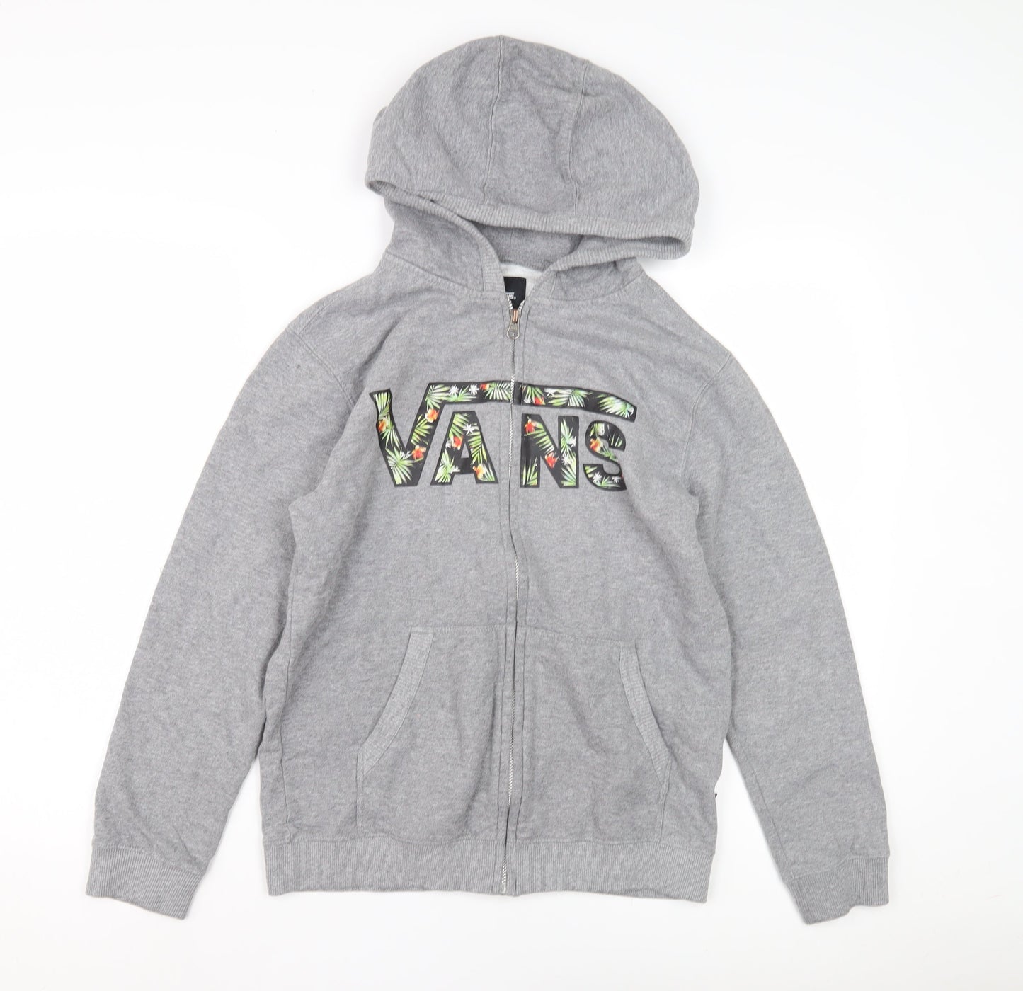 Vans Unisex Adults Grey Full Zip Hoodie in L