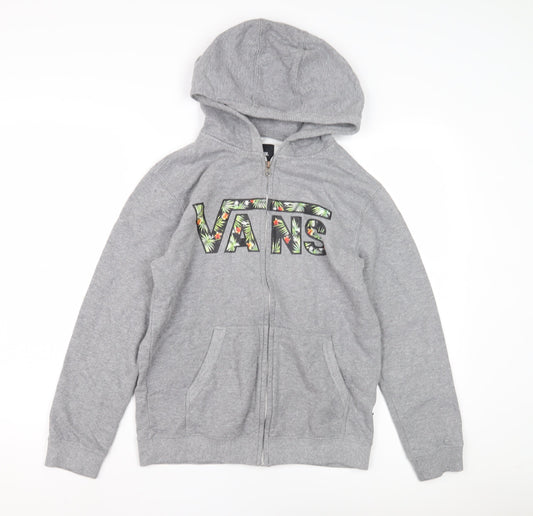 Vans Unisex Adults Grey Full Zip Hoodie in L