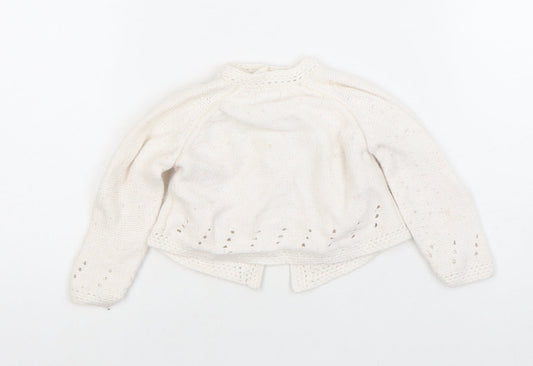 Mayern Unisex Ivory Cardigan 6-9M with Button Closure