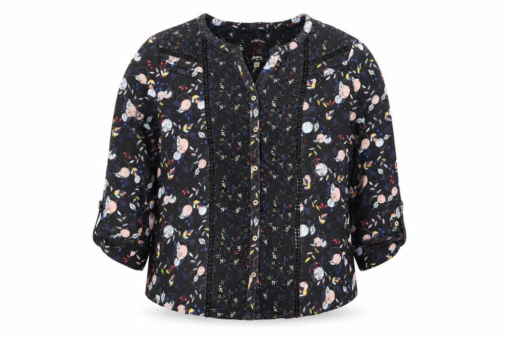 Front view of Mantaray Women's Multicoloured Floral Blouse, size 14