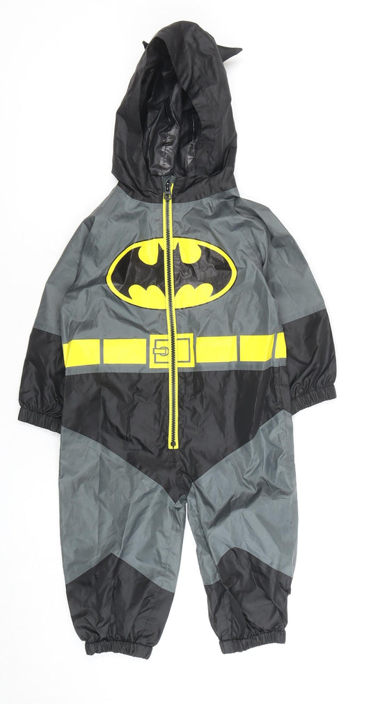 Next Boys Batman Snowsuit Black 2 Years Hooded Waterproof