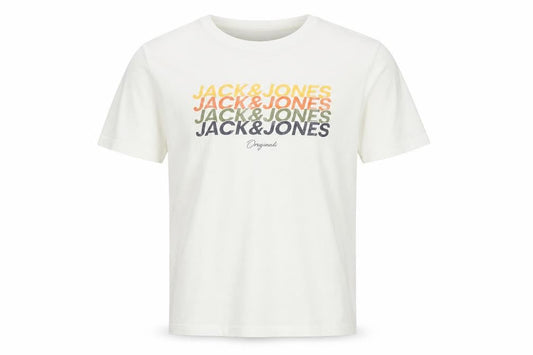 Mens UK Size L JACK & JONES White  Cotton T-Shirt