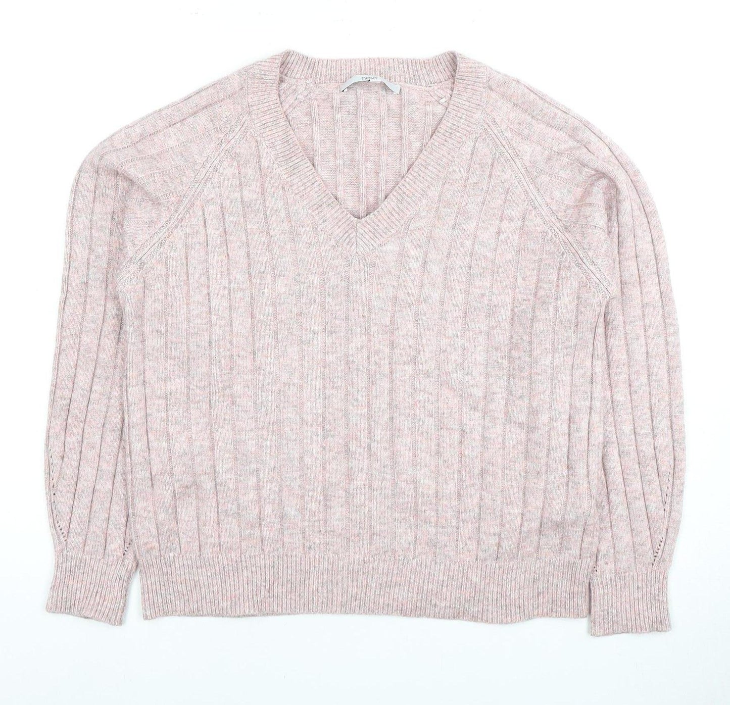 Next Women’s Pink V-Neck Jumper, Size S, Pullover Style