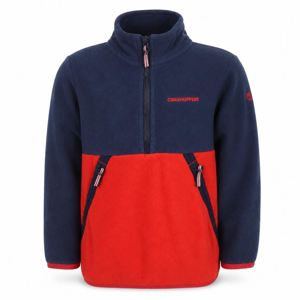 Front view of Craghoppers boys’ multicoloured 1/2 zip fleece sweatshirt 5-6 years