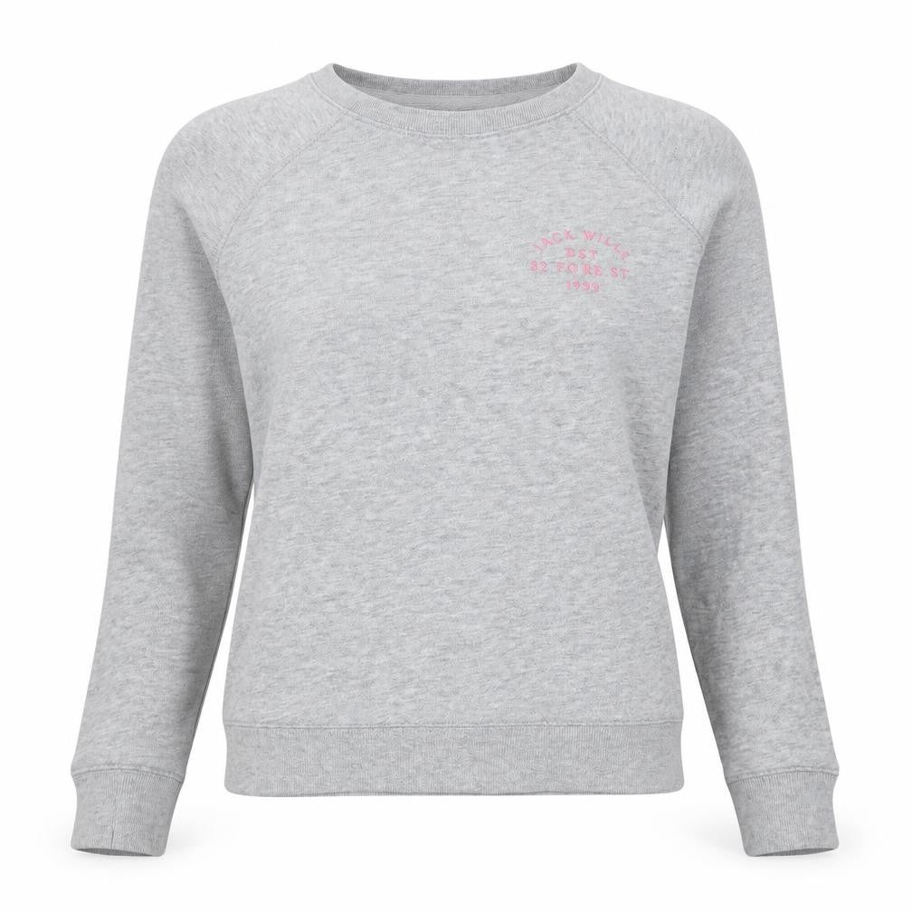 Womens UK XS Regular Jack Wills Grey Pullover Sweatshirt