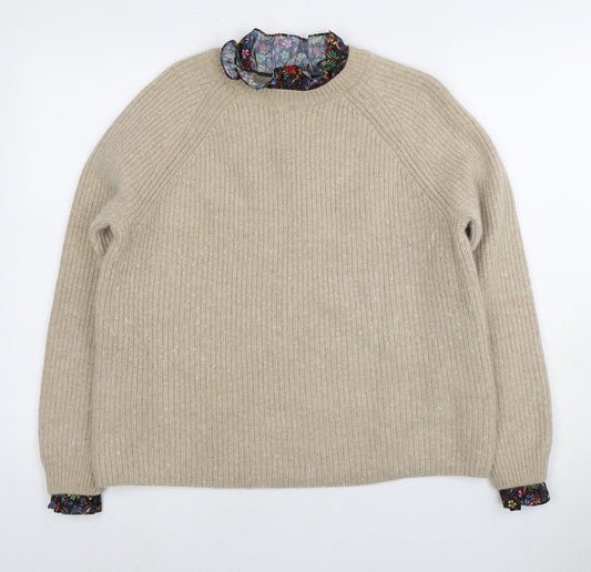 Boden Women's Beige Cable-Knit Jumper Size 14