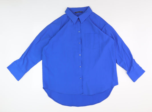 Threadbare Women's Blue Button-Up Shirt, Size 14