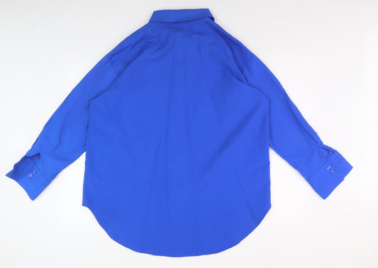 Threadbare Women's Blue Button-Up Shirt, Size 14