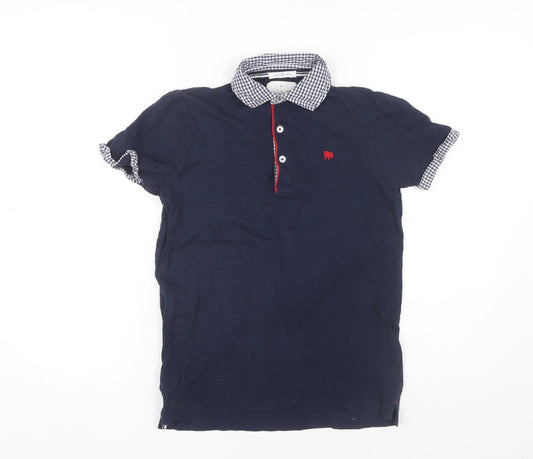 Jasper Conran Boys Blue Polo Shirt Age 11-12 Short Sleeve