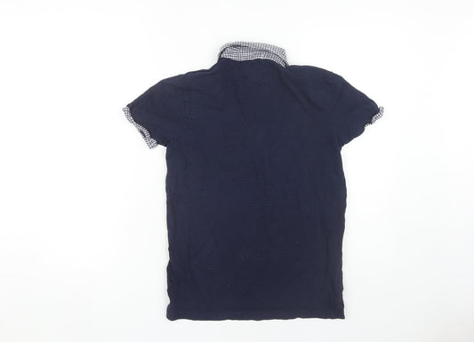 Jasper Conran Boys Blue Polo Shirt Age 11-12 Short Sleeve