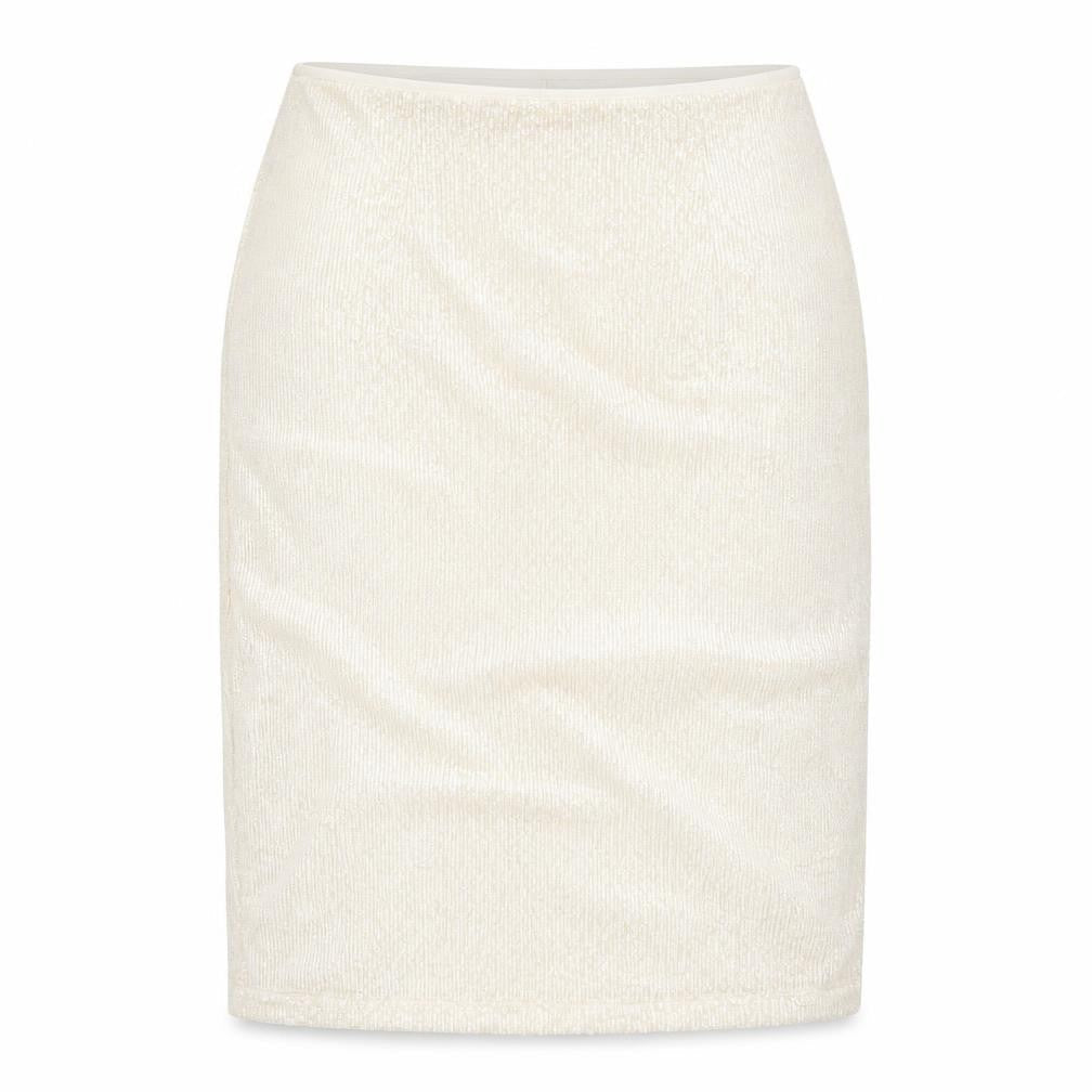 Marks and Spencer Women's Ivory Pencil Skirt - Size 22
