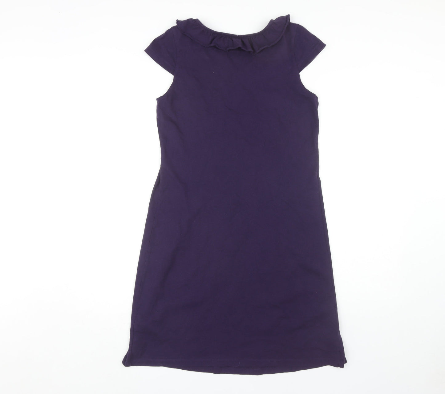 Next Women's Purple Dress Size 10 with Flower Accents