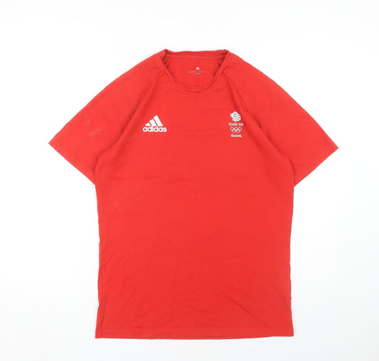 Adidas Mens Red Team GB T-Shirt Size M Sportswear