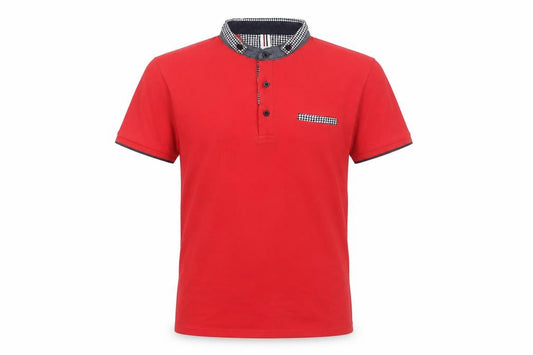 TMK Jeans Men's Red Polo Shirt, Size M, Short Sleeve
