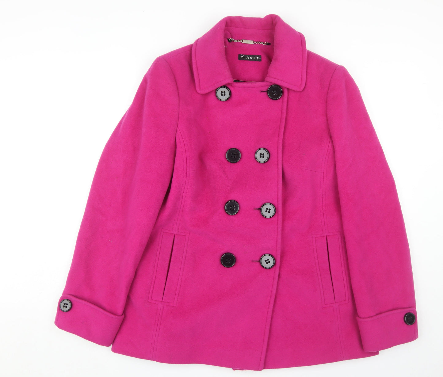 Planet Women's Pink Wool Pea Coat Size 14