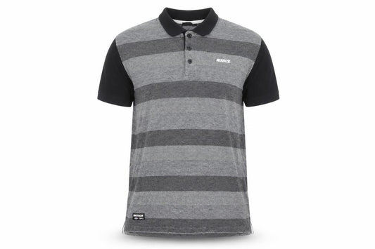 McKenzie Men's Black & Grey Striped Polo Shirt XL