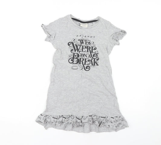 Friends Girls Grey T-Shirt Dress 9-10 Years TV Casual
