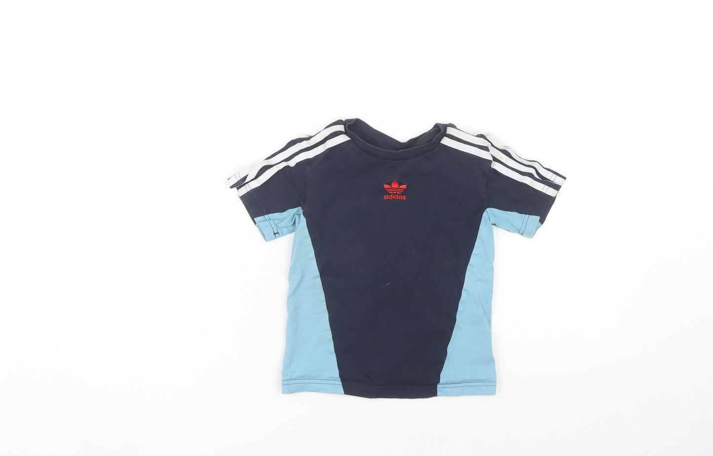 Adidas Boys Blue T-Shirt Size 3-4 Years with Logo
