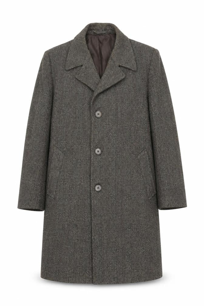 Foster Menswear Men's Brown Overcoat, Size 42, Classic Style
