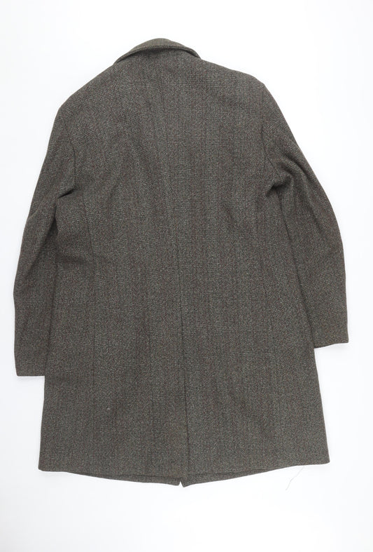 Foster Menswear Men's Brown Overcoat, Size 42, Classic Style